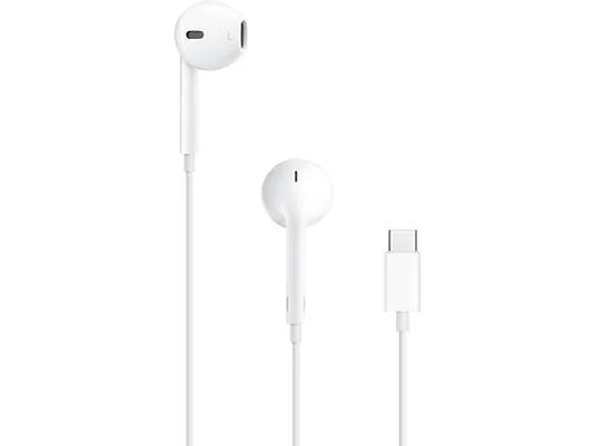 Apple EarPods USB-C, Auriculares de botón, Cable, Micrófono, Blanco