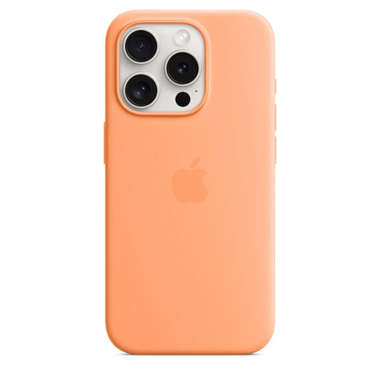 Genuino/Oficial Apple IPHONE 15 Pro Funda de Silicona / Funda - Naranja Sorbete