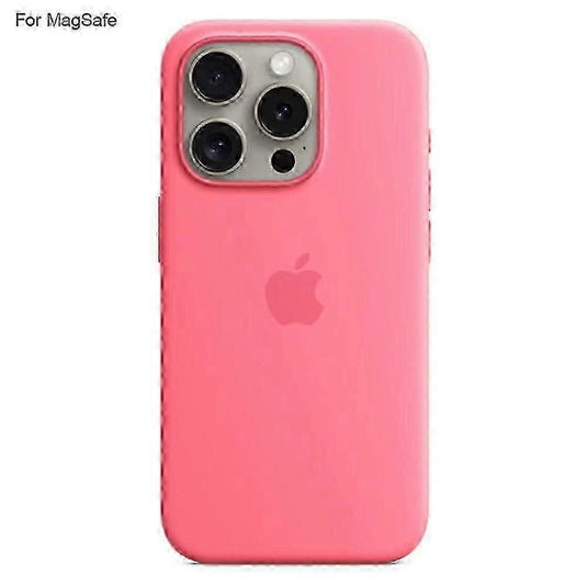 apple funda magsafe iPhone 15 pro silicone case pink