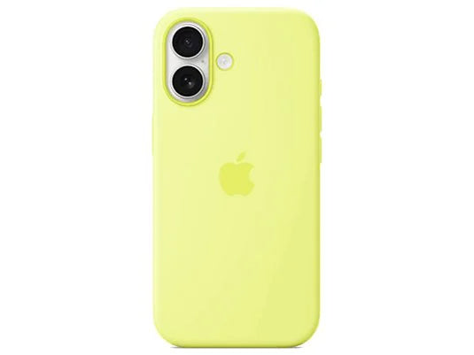 Apple Funda de silicona con MagSafe, Para iPhone 17, Compatible con correa Crossbody, Amarillo neón