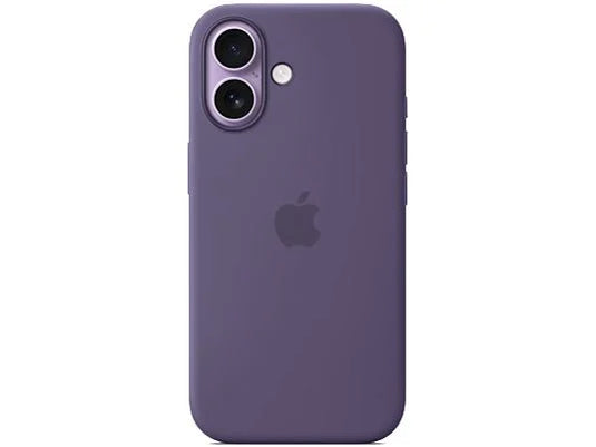 Apple Funda de silicona con MagSafe, Para iPhone 17, Compatible con correa Crossbody, Niebla lila