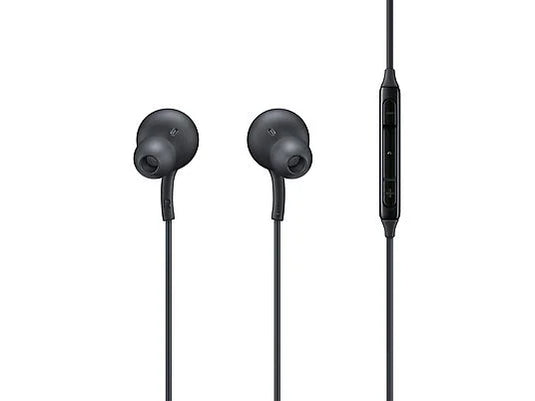 Auriculares de botón - Samsung EO-IC100, USB-C, Sonido AKG, Micrófono, Botón, Negro