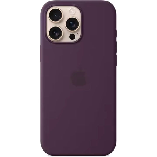 Funda de silicona Apple iPhone 16 Pro Max con MagSafe - Ciruela