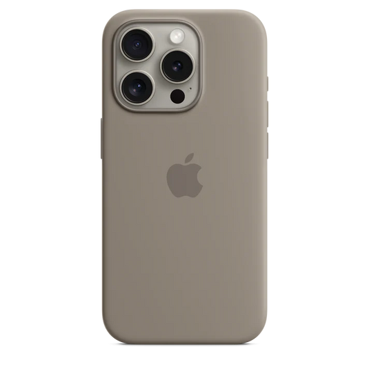 Apple Funda de silicona con MagSafe para iPhone 15 pro , Arcilla