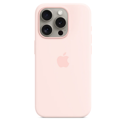 Apple Funda de silicona con MagSafe para iPhone 15 pro  Rosa Claro