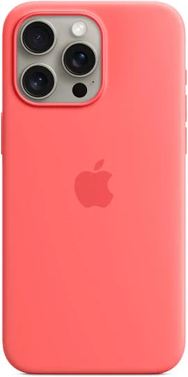 Funda de silicona color Guayaba con MagSafe para el iPhone 15 Pro Max